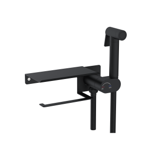 Гигиенический душ со смесителем RGW SP-221B 581408221-04 c полкой чёрный